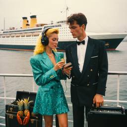 Rainy day, headphones and vinyl on the dock, FFF Cruises: Voyage 01 · FFF\CRS\046\012