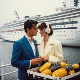 Rainy day, headphones and vinyl on the dock, FFF Cruises: Voyage 01 · FFF\CRS\046\015