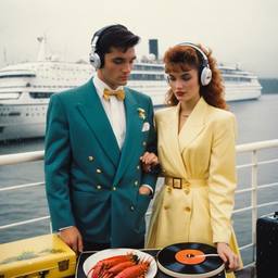 Rainy day, headphones and vinyl on the dock, FFF Cruises: Voyage 01 · FFF\CRS\046\016