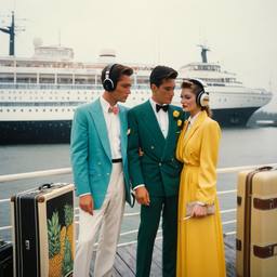 Rainy day, headphones and vinyl on the dock, FFF Cruises: Voyage 01 · FFF\CRS\046\021