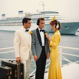 Rainy day, headphones and vinyl on the dock, FFF Cruises: Voyage 01 · FFF\CRS\046\026