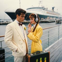 Rainy day, headphones and vinyl on the dock, FFF Cruises: Voyage 01 · FFF\CRS\046\027