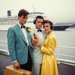 Rainy day, headphones and vinyl on the dock, FFF Cruises: Voyage 01 · FFF\CRS\046\031