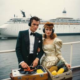 Rainy day, headphones and vinyl on the dock, FFF Cruises: Voyage 01 · FFF\CRS\046\033