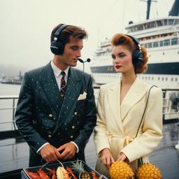 Rainy day, headphones and vinyl on the dock, FFF Cruises: Voyage 01 · FFF\CRS\046\034