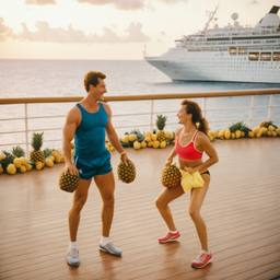 Overweight aerobics with pineapples and lobsters (surreal), FFF Cruises: Voyage 01 · FFF\CRS\048\031