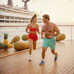 Overweight aerobics with pineapples and lobsters (surreal), FFF Cruises: Voyage 01 · FFF\CRS\048\041