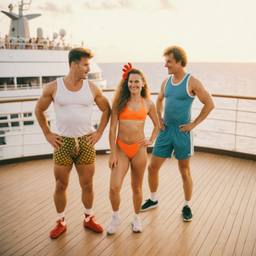 Overweight aerobics with pineapples and lobsters (surreal), FFF Cruises: Voyage 01 · FFF\CRS\048\049