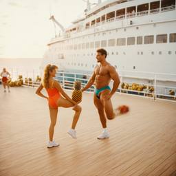 Overweight aerobics with pineapples and lobsters (surreal), FFF Cruises: Voyage 01 · FFF\CRS\048\053