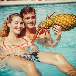 Floating with pineapples and lobsters (surreal), FFF Cruises: Voyage 01 · FFF\CRS\049\001