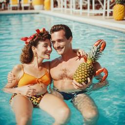 Floating with pineapples and lobsters (surreal), FFF Cruises: Voyage 01 · FFF\CRS\049\003