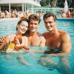 Floating with pineapples and lobsters (surreal), FFF Cruises: Voyage 01 · FFF\CRS\049\004