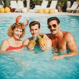 Floating with pineapples and lobsters (surreal), FFF Cruises: Voyage 01 · FFF\CRS\049\007