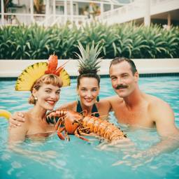 Floating with pineapples and lobsters (surreal), FFF Cruises: Voyage 01 · FFF\CRS\049\008