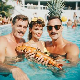 Floating with pineapples and lobsters (surreal), FFF Cruises: Voyage 01 · FFF\CRS\049\009