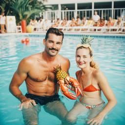 Floating with pineapples and lobsters (surreal), FFF Cruises: Voyage 01 · FFF\CRS\049\012