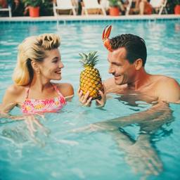 Floating with pineapples and lobsters (surreal), FFF Cruises: Voyage 01 · FFF\CRS\049\014