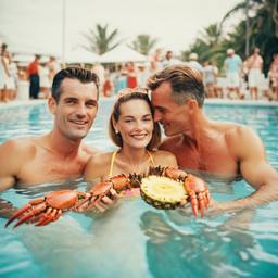 Floating with pineapples and lobsters (surreal), FFF Cruises: Voyage 01 · FFF\CRS\049\018