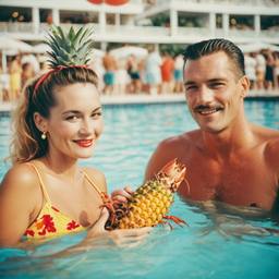 Floating with pineapples and lobsters (surreal), FFF Cruises: Voyage 01 · FFF\CRS\049\019