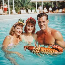 Floating with pineapples and lobsters (surreal), FFF Cruises: Voyage 01 · FFF\CRS\049\022