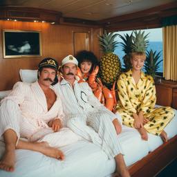 The Captain in bed in his pyjamas, FFF Cruises: Voyage 01 · FFF\CRS\051\001