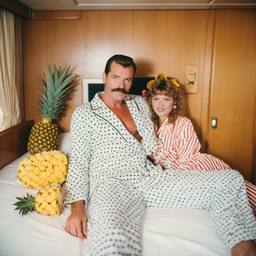 The Captain in bed in his pyjamas, FFF Cruises: Voyage 01 · FFF\CRS\051\005