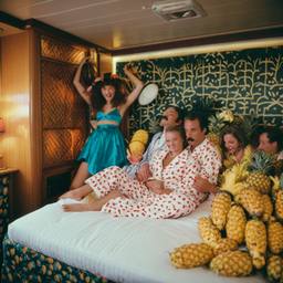 The Captain in bed in his pyjamas, FFF Cruises: Voyage 01 · FFF\CRS\051\008