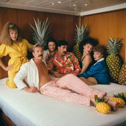The Captain in bed in his pyjamas, FFF Cruises: Voyage 01 · FFF\CRS\051\012