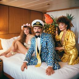 The Captain in bed in his pyjamas, FFF Cruises: Voyage 01 · FFF\CRS\051\013