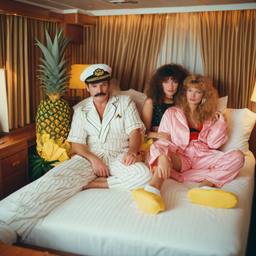 The Captain in bed in his pyjamas, FFF Cruises: Voyage 01 · FFF\CRS\051\014