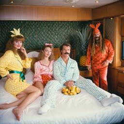 The Captain in bed in his pyjamas, FFF Cruises: Voyage 01 · FFF\CRS\051\015