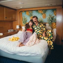 The Captain in bed in his pyjamas, FFF Cruises: Voyage 01 · FFF\CRS\051\022