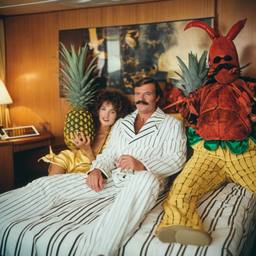 The Captain in bed in his pyjamas, FFF Cruises: Voyage 01 · FFF\CRS\051\023