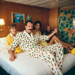 The Captain in bed in his pyjamas, FFF Cruises: Voyage 01 · FFF\CRS\051\024