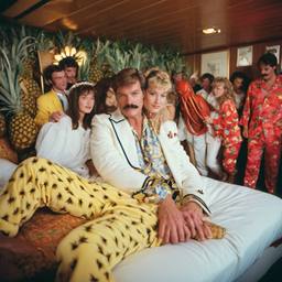 The Captain in bed in his pyjamas, FFF Cruises: Voyage 01 · FFF\CRS\051\026
