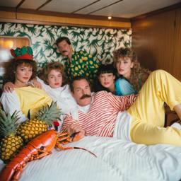 The Captain in bed in his pyjamas, FFF Cruises: Voyage 01 · FFF\CRS\051\028