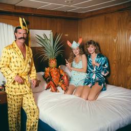 The Captain in bed in his pyjamas, FFF Cruises: Voyage 01 · FFF\CRS\051\030