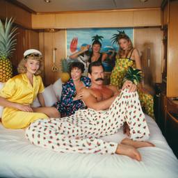 The Captain in bed in his pyjamas, FFF Cruises: Voyage 01 · FFF\CRS\051\032