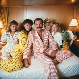 The Captain in bed in his pyjamas