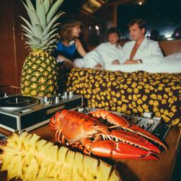 The trashed cabin, the Captain in silk pyjamas, FFF Cruises: Voyage 01 · FFF\CRS\052\013