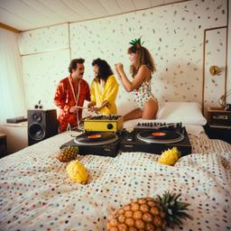 The trashed cabin, the Captain in silk pyjamas, FFF Cruises: Voyage 01 · FFF\CRS\052\017