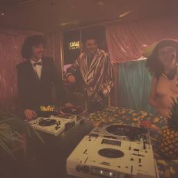 The trashed cabin, the Captain in silk pyjamas, FFF Cruises: Voyage 01 · FFF\CRS\052\049