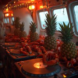 The trashed cabin, full of decks and speakers, FFF Cruises: Voyage 01 · FFF\CRS\055\011