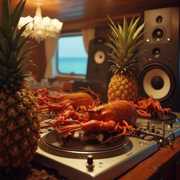 The trashed cabin, full of decks and speakers, FFF Cruises: Voyage 01 · FFF\CRS\055\012