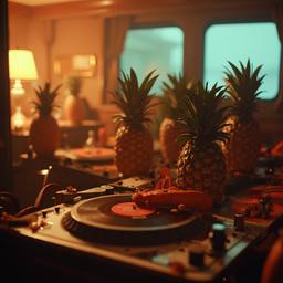 The trashed cabin, full of decks and speakers, FFF Cruises: Voyage 01 · FFF\CRS\055\017