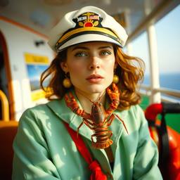 The female captain and her pet lobster, FFF Cruises: Voyage 01 · FFF\CRS\057\001