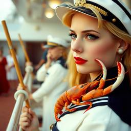 The female captain and her pet lobster, FFF Cruises: Voyage 01 · FFF\CRS\057\005