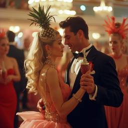 Ballroom dancing, lobster and octopus headdresses (surreal), FFF Cruises: Voyage 01 · FFF\CRS\058\001