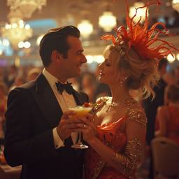 Ballroom dancing, lobster and octopus headdresses (surreal), FFF Cruises: Voyage 01 · FFF\CRS\058\002