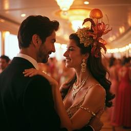 Ballroom dancing, lobster and octopus headdresses (surreal), FFF Cruises: Voyage 01 · FFF\CRS\058\003